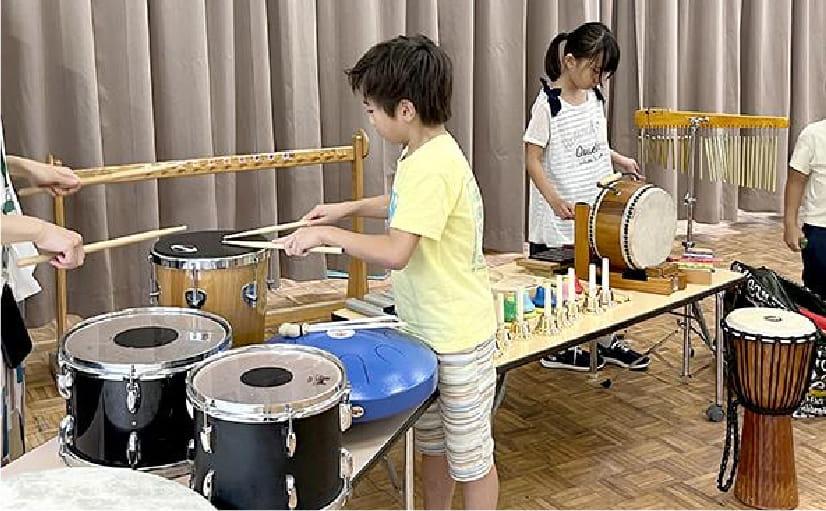 子供達の太鼓の練習